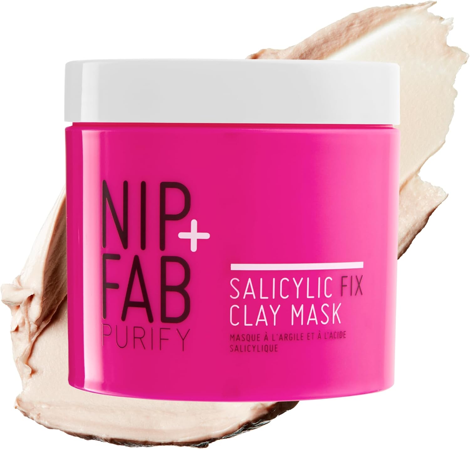 Nip + Fab Salicylic Fix Face Clay Mask 170 Ml, Pink Clay Mask For Congested Skin, Deeply Cleanses The Skin, Unblocks Clogged Pores, Removes Toxins And Impurities