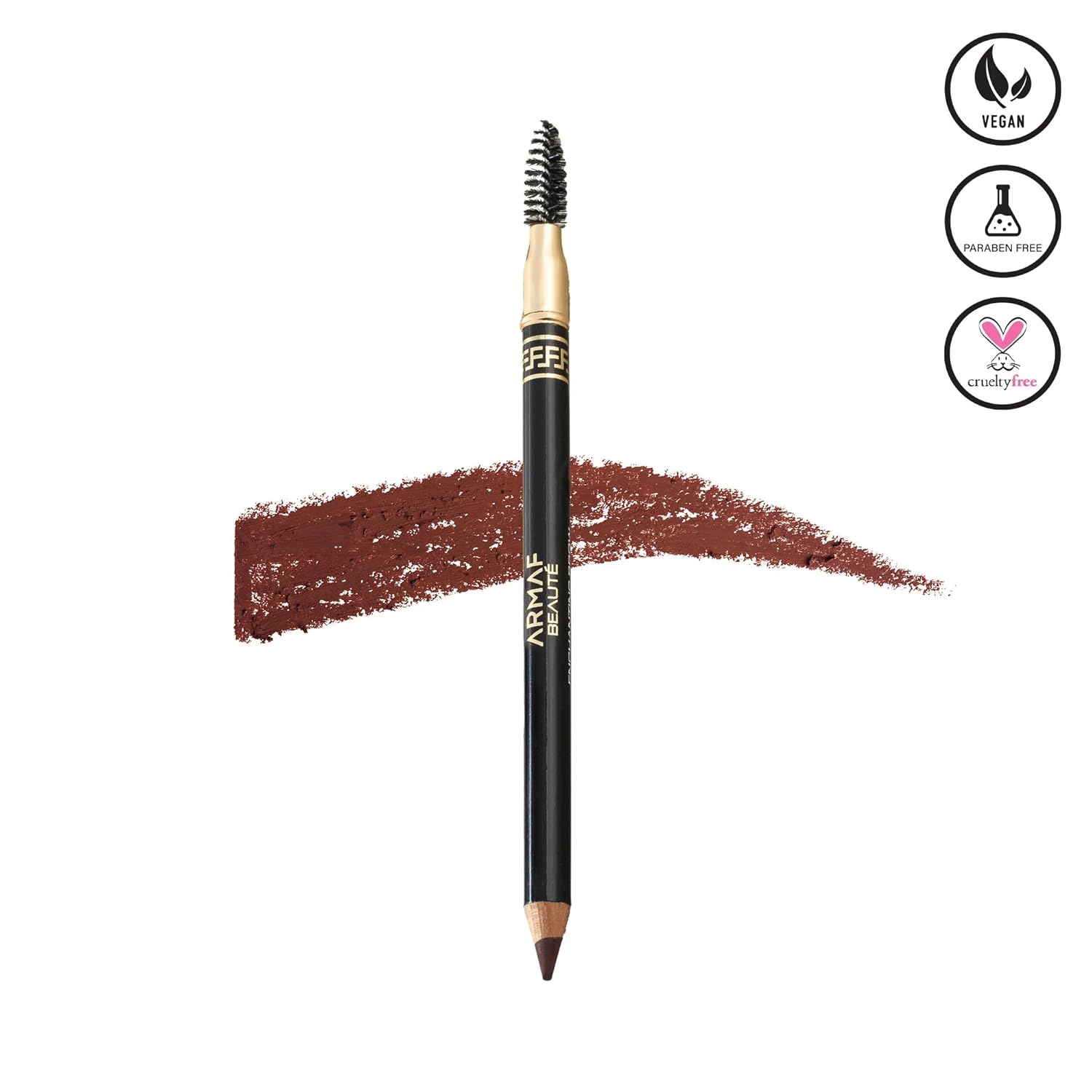 Armaf Beauté Enchanting Brow Eyebrow Pencil | Waterproof Eyebrow Pencil For Natural Brow Look, Long Lasting – Ebony