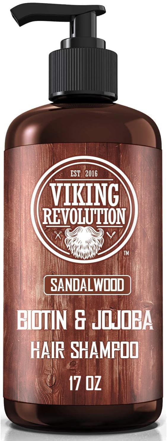 Viking Revolution - Mens Shampoo And Conditioner - 2 X 500 Ml - Natural Shampoos With Jojoba Oil And Biotin - Sandalwood Shampoo Men
