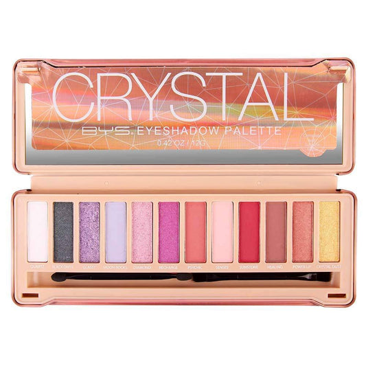 Bys Women'S 12-Piece Eye Shadow Palette, Easy Blendable Eye Pigments With Applicator, Crystal : Beauty & Personal Care