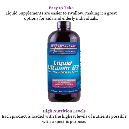 Dr'S Advantage Liquid Vitamin D3 5000 Iu 16Oz