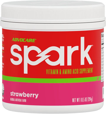 Advocare Spark Vitamin & Amino Acid Supplement - Focus & Energy Drink Powder Mix With Vitamin A, B-6, C & E - Also Includes L-Carnitine & L-Tyrosine - Strawberry, 10.5 Oz