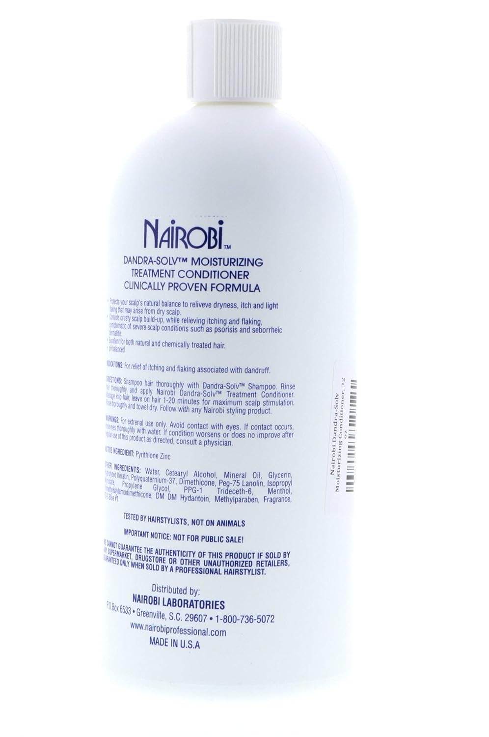 Nairobi Therapeutic Dandra-Solv Moisturizing Treatment Conditioner For Unisex, 32 Ounce By Nairobi : Standard Hair Conditioners : Beauty & Personal Care