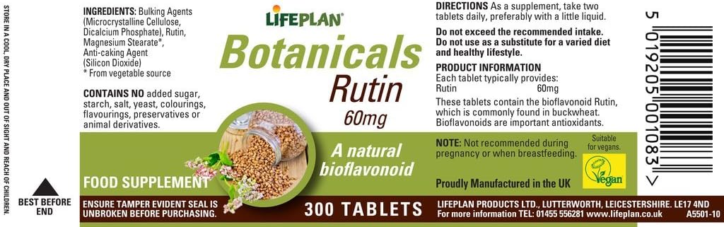 Rutin (Natural) x 300 : Amazon.co.uk: Health & Personal Care