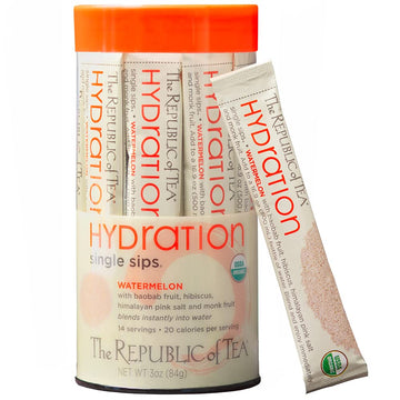 The Republic Of Tea, Tea Hydration Watermelon Single Sip Organic, 14 Count