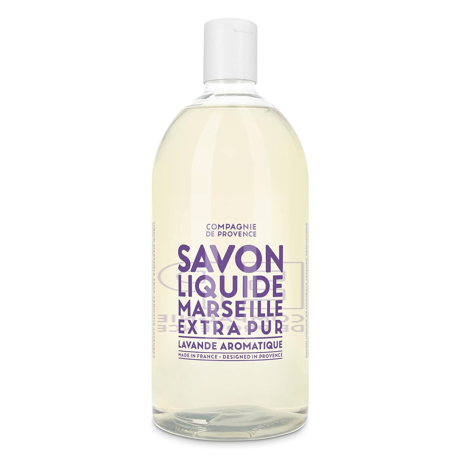 Compagnie De Provence Savon De Marseille Extra Pure Liquid Soap - Aromatic Lavender - 16.7 Fl Oz Glass Pump Bottle And 33.8 Fl Oz Plastic Bottle Refill