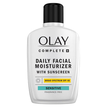 Olay Complete+ Daily Facial Moisturizer With Sunscreen Spf 40, Fragrance-Free, 6 Fl Oz, Broad Spectrum Sunscreen For Sensitive Skin