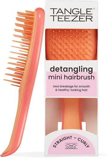 Tangle Teezer | The Mini Ultimate Detangler Hairbrush |Gentle On Wet Hair | Two-Tiered Teeth & Comfortable Handle | Ideal For Kids And Travel | Reduces Knots & Breakage | Salmon Pink & Apricot