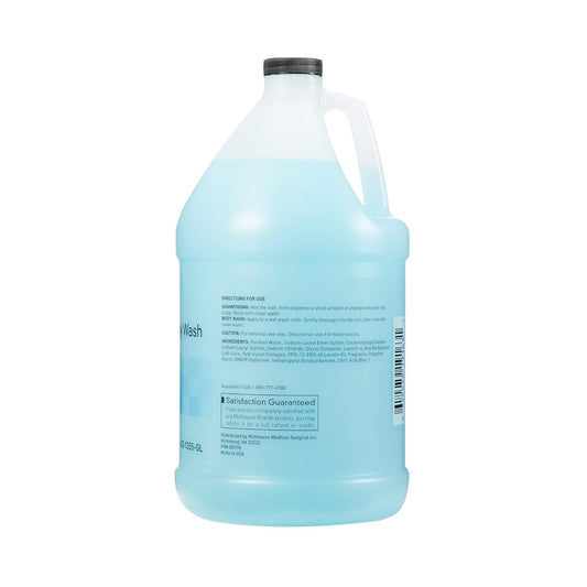 Mckesson Body Wash And Shampoo With Aloe, 1 Gallon [4 Count] Bulk, Summer Rain