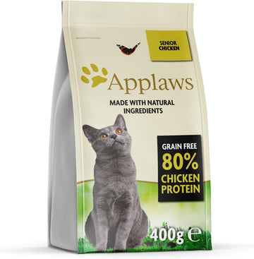 Applaws Complete and Grain Free Adult Senior Dry Cat Food, Chicken, 400g Bag (Pack of 1)?9101414