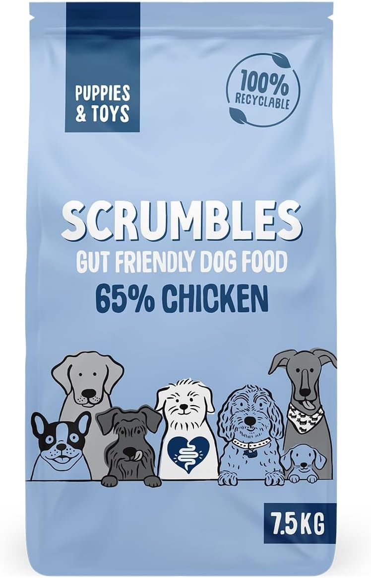 Scrumbles Natural Gluten-Free Dog Dry Food With Fresh Chicken, For Puppies And Adult Toy Breeds, 7.5Kg?DPC75