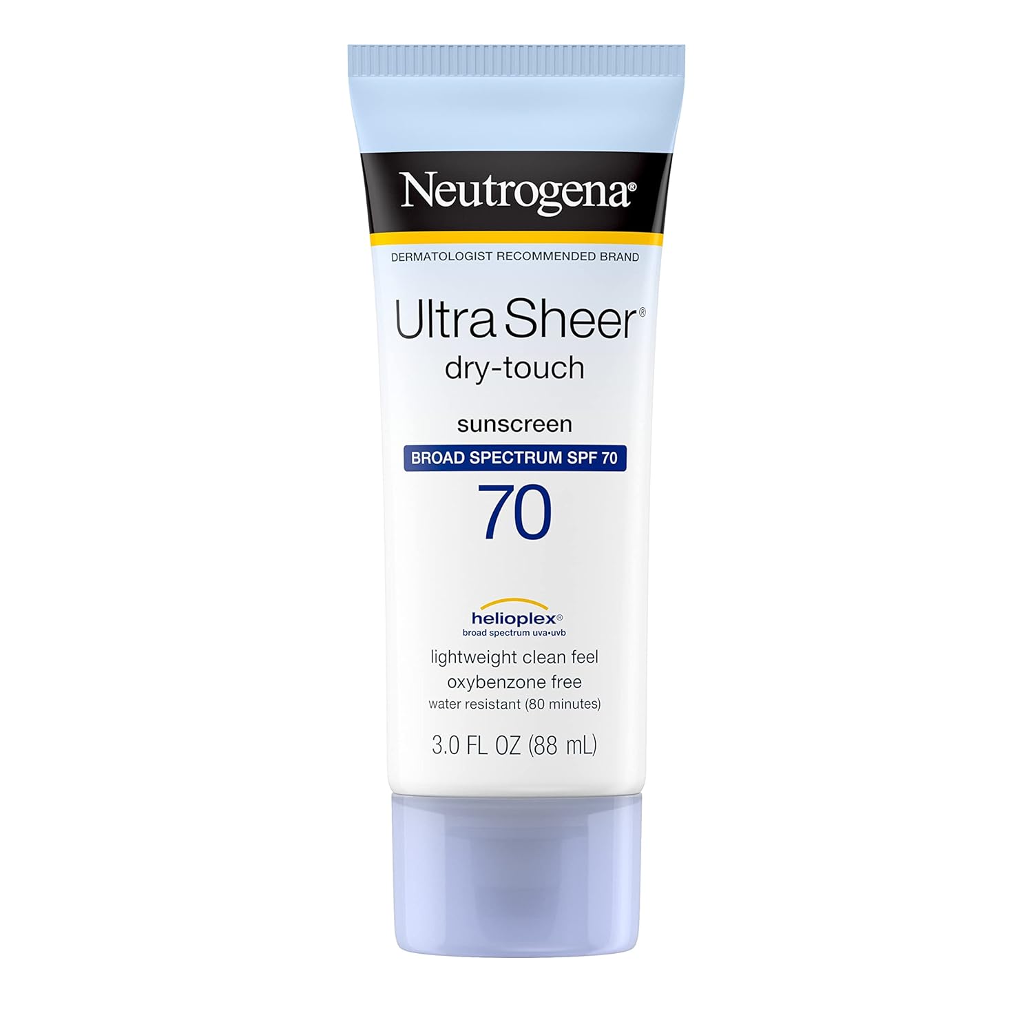 Neutrogena Ultra Sheer Dry-Touch Water Resistant And Non-Greasy Sunscreen Lotion With Broad Spectrum Spf 70, 3 Fl Oz (Pack Of 1)