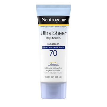 Neutrogena Ultra Sheer Dry-Touch Water Resistant And Non-Greasy Sunscreen Lotion With Broad Spectrum Spf 70, 3 Fl Oz (Pack Of 1)