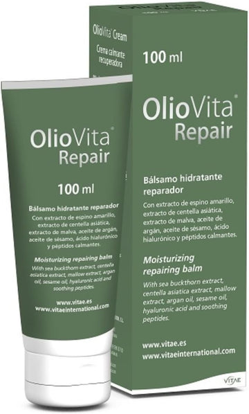 Oliovita Repair 100Ml | Repairing Moisturizing Body Balm | Extremely Dry Or Cracked Skin | Sea Buckthorn, Centella Asiatica, Mallow, Argan And Sesame Oil, Hyaluronic Acid And Soothing Peptides
