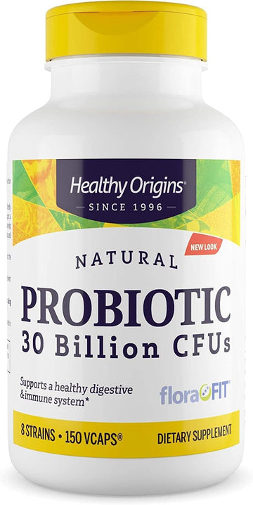 Healthy Origins Probiotic 30 Billion CFUs - Shelf Stable Probiotics for Women and Men - Supports Gut Health - Probiotics for Digestive Health - 150 Veggie Capsules