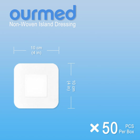 Ourmed Sterile Wound Plasters 15 X 15 Cm, Self-Adhesive Sterile Wound Dressing With Strong Adhesion, Protects Against Cuts And Scratches, Painless To Remove, Individually Wrapped, Pack Of 25