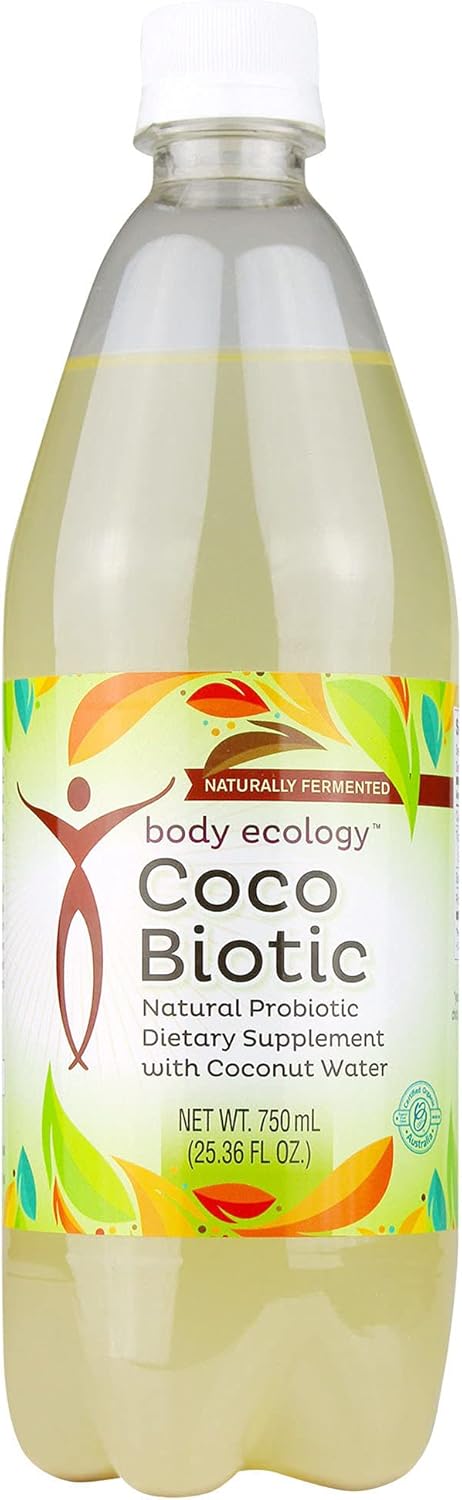 Body Ecology Cocobiotic | Naturally Fermented Liquid Probiotic | Dietary Supplement With Coconut Water | Non-Gmo Probiotic Beverage For Digestive Support And Gut Health (25.36 Fl Oz.)