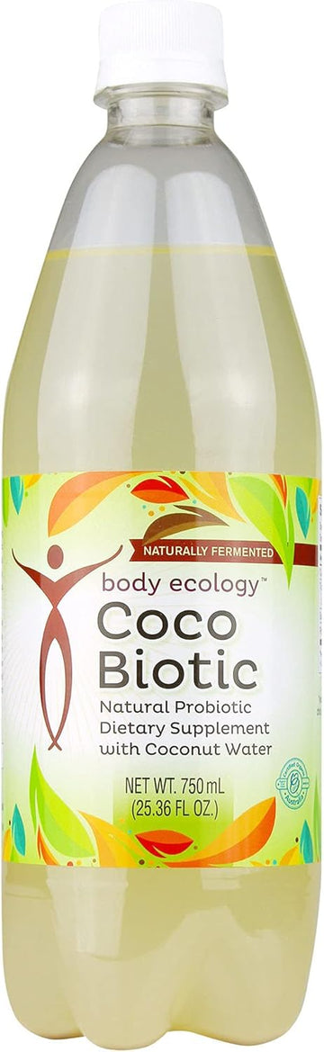 Body Ecology Cocobiotic | Naturally Fermented Liquid Probiotic | Dietary Supplement With Coconut Water | Non-Gmo Probiotic Beverage For Digestive Support And Gut Health (25.36 Fl Oz.)