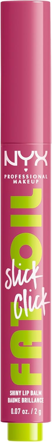 Nyx Professional Makeup Lip Balm, A Hint Of Colour, Infused With Oils For Long Lasting Hydration, Lightweight & Vegan Formula, Fat Oil Slick Click,Hits Different