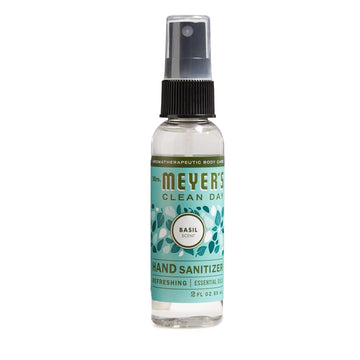 Mrs. Meyer'S Clean Day Antibacterial Hand Sanitizer Spray, Travel Size, Removes 99.9% Of Bacteria, Basil, 2 Oz