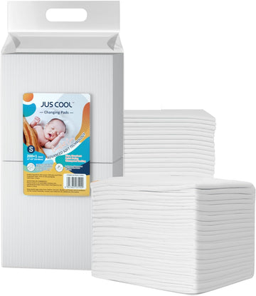 Jus Cool Baby Disposable Changing Pads, 13”X 18”(200+1 Count) Underpads Portable Diaper Changing Pads, Soft Bed Pads Ultra Absorbent And Waterproof