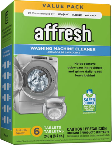 Affresh Washing Machine Cleaner, Cleans Front Load And Top Load Washers, Including He, 6 Tablets