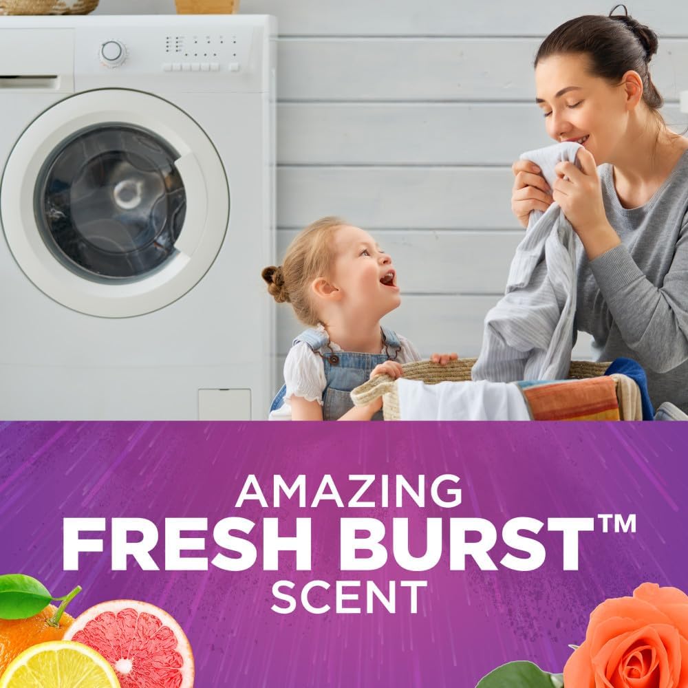 Arm & Hammer Plus OxiClean Odor Blasters Fresh Burst, 128 Loads Liquid Laundry Detergent, 166.5 Fl oz : Health & Household