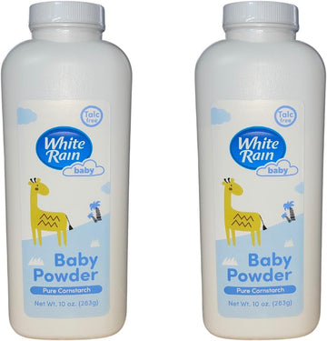 Baby Powder for Sensitive Skin Pure Cornstarch BPA Paraben and Talc Free with Vitamin E (2-10oz Bottles)