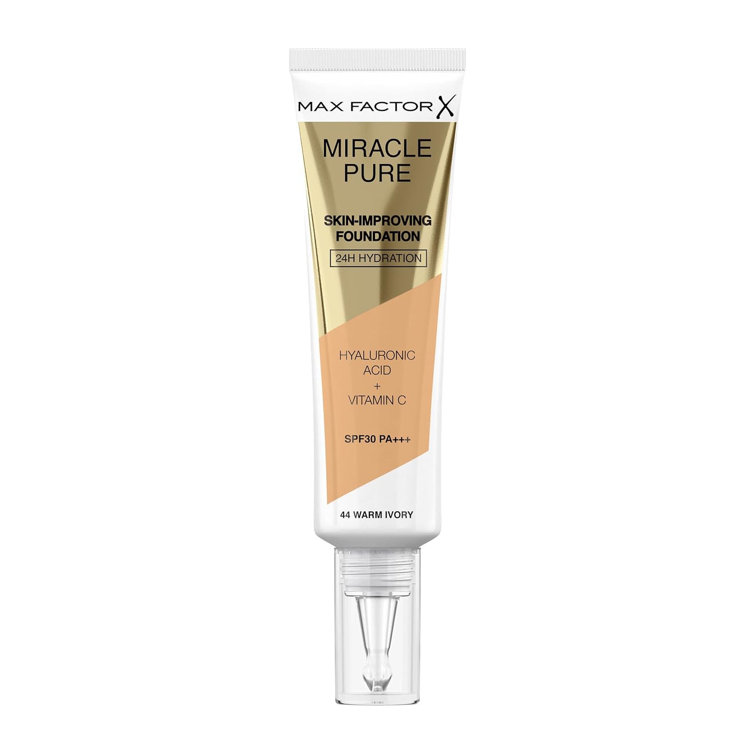 Max Factor Miracle Pure Skin-Improving Foundation - 44 Warm Ivory : Beauty & Personal Care