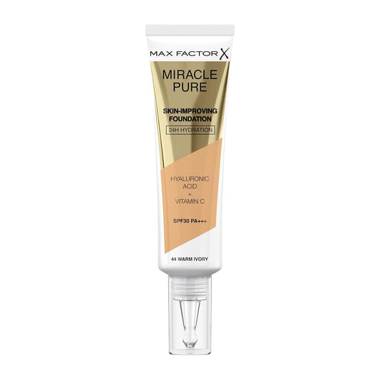 Max Factor Miracle Pure Skin-Improving Foundation - 44 Warm Ivory : Beauty & Personal Care