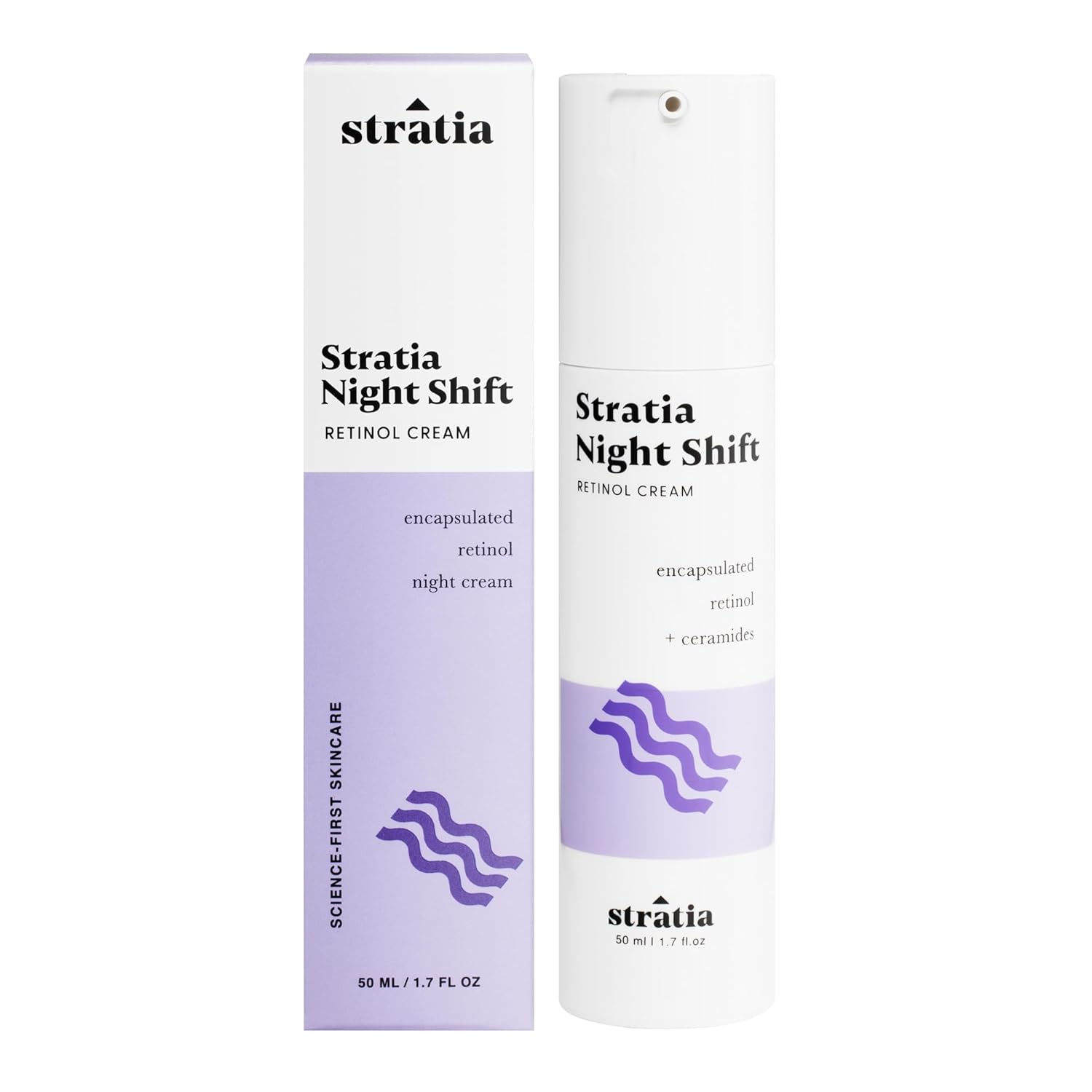Stratia Night Shift - Age-Defying Night Cream With Encapsulated Retinol - Formulated For All Skin Types, 1.7 Fl Oz