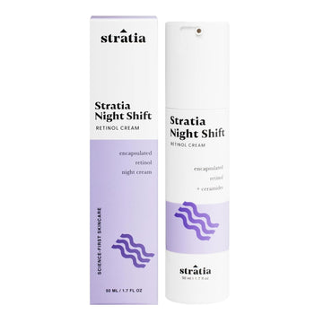 Stratia Night Shift - Age-Defying Night Cream With Encapsulated Retinol - Formulated For All Skin Types, 1.7 Fl Oz