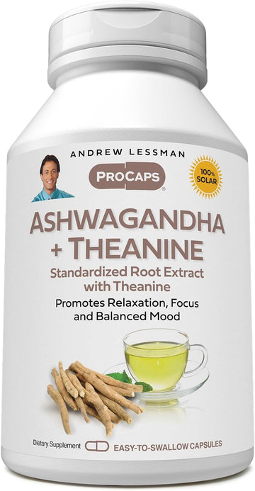Andrew Lessman Ashwagandha 60 Capsules - Standardized Ashwagandha Extract. Promotes Relaxation, Positive Mood, Overall Well-Being And Vitality. Small Easy To Swallow Capsules