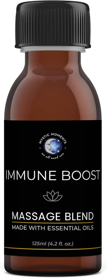 Mystic Moments | Immune Boost Aromatherapy Massage Oil Blend 250ml - Natural Massage Blend Made with Essential Oils for Spa & Massage Therapy