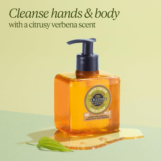 L'Occitane Shea Hands &-Body Liquid Soap: Refreshing Citrusy Aroma, Relaxing Lavender, Delicate Rose, Cleanse, Infused With Softening And Moisturizing Shea Extract, Artisanal Soap, 16.9 Fl. Oz