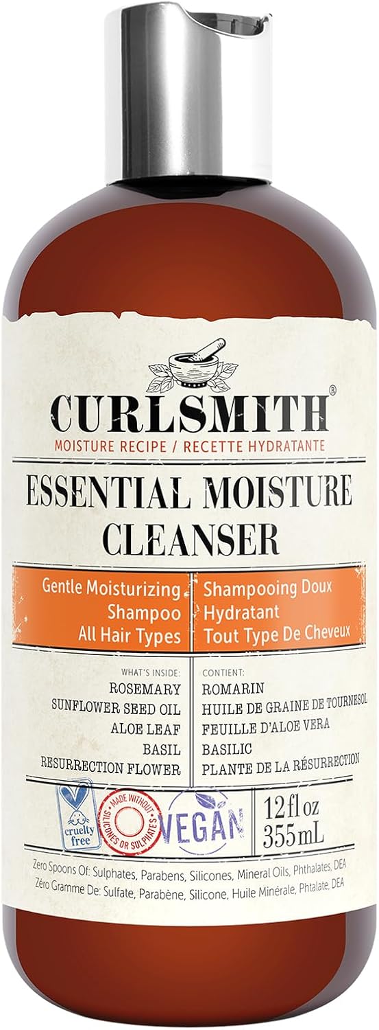 Curlsmith - Essential Moisture Cleanser, Gentle Nourishing Shampoo For Wavy, Curly And Coily Hair, Vegan (355Ml)