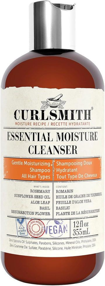 Curlsmith - Essential Moisture Cleanser, Gentle Nourishing Shampoo For Wavy, Curly And Coily Hair, Vegan (355Ml)