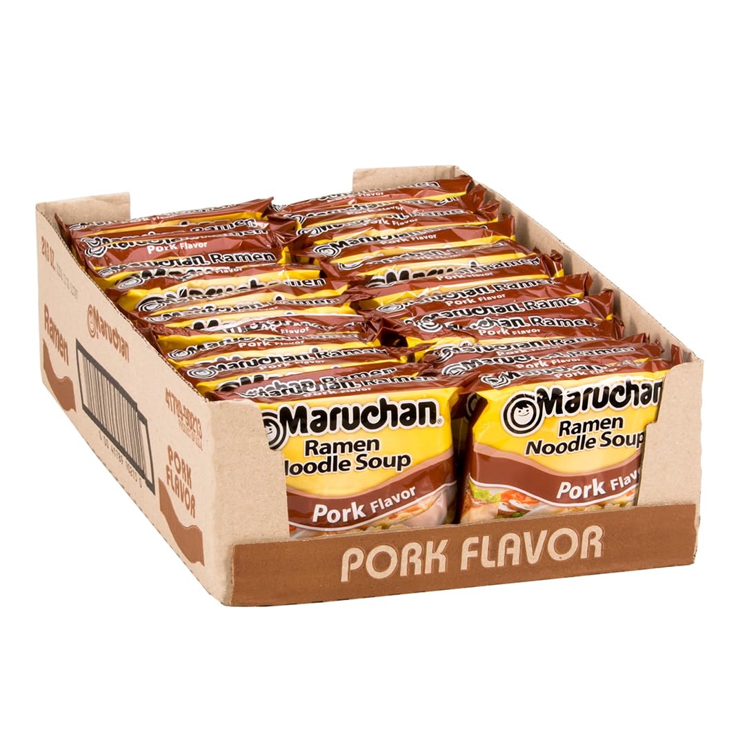 Maruchan Ramen Pork Flavor, 3.0 Oz(Pack of 24)