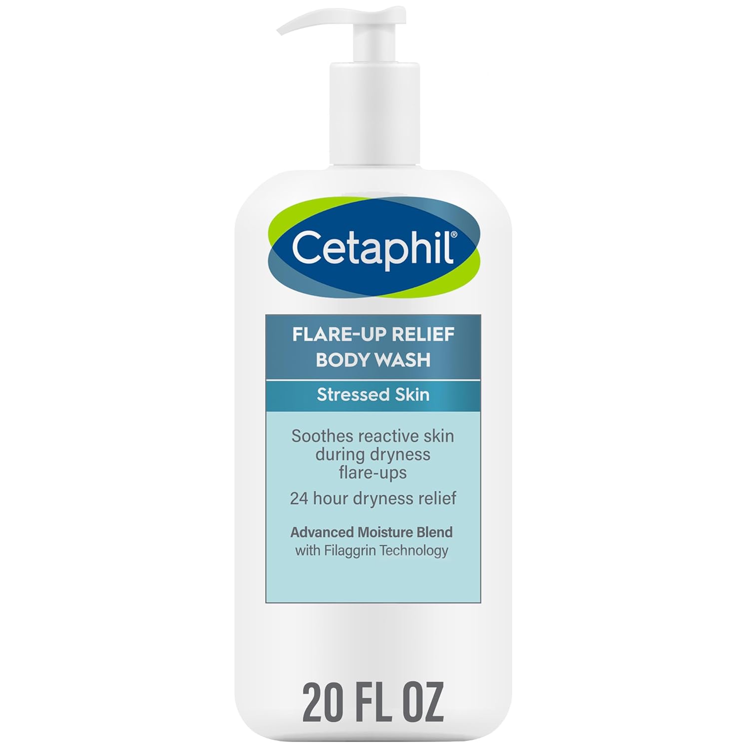 Body Wash By Cetaphil, New Flare-Up Relief Body Wash With Colloidal Oatmeal To Help Soothe And Condition Ultra-Dry, Stressed, Sensitive Skin, 20 Oz