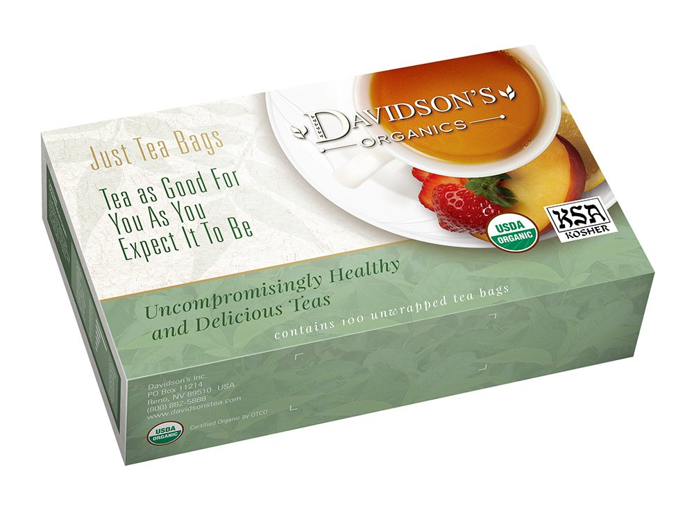 Davidson'S Organics, Bing Cherry With Almond, 100-Count Unwrapped Tea Bags