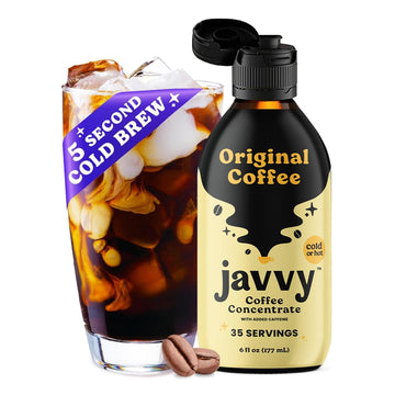 Javvy Coffee Concentrate - Cold Brew Coffee, Perfect For Hot Or Iced Instant Coffees, Hot Drinks, Cold Brew Concentrate, 35 Servings – Original