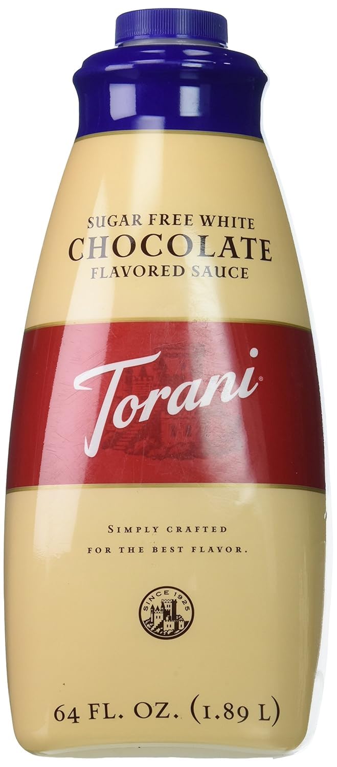 Torani Sugar Free Sauce, White Chocolate, 64 Ounces