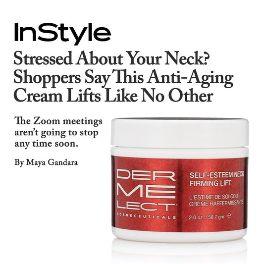 Dermelect Self-Esteem Neck Firming Lift - For Neck And Décolleté, Anti Aging Cream With Aha, Bha, Avocado Oil, Squalene Toning, Hydrating & Firming Treatment For Sagging Skin 2 Oz