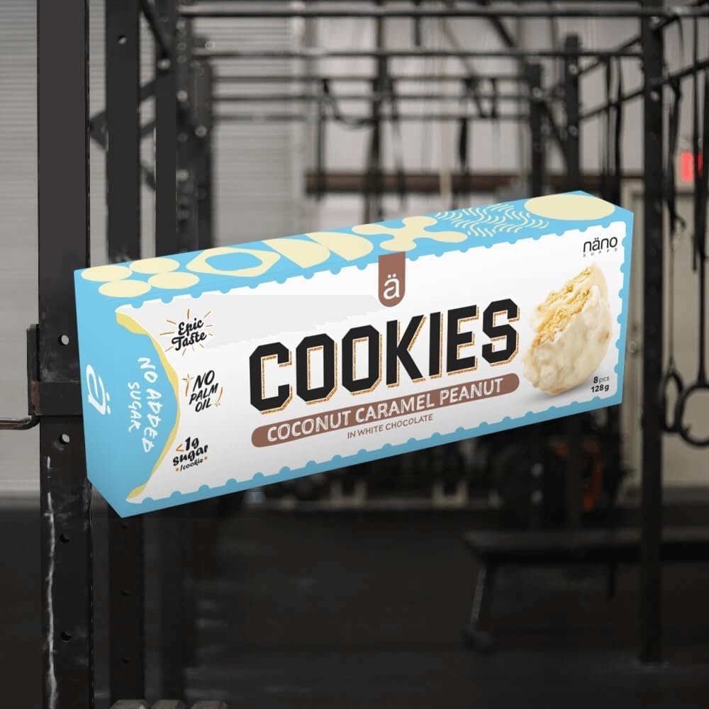 Nanosupps Protein Cookies (8X16G) Coconut Caramel Peanut - Functional Food - Protein Snacks