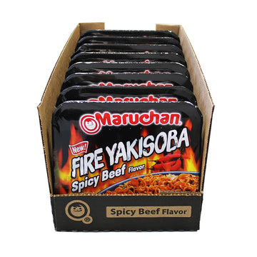 Maruchan Yakisoba Fire Spicy Beef Flavor, 3.99 Ounce (Pack of 8)