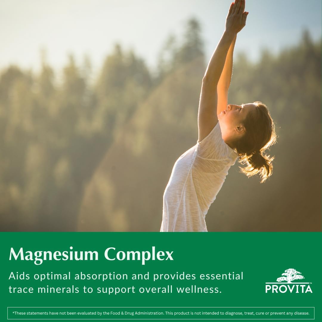 Provita Magnesium Pro | Maximum Absorption With Calcium And B6, 450Mg 90 Ct : Health & Household