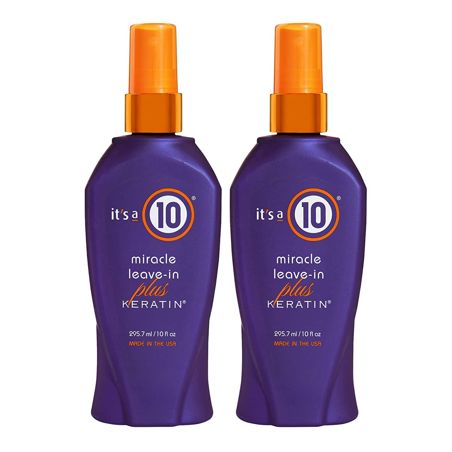 It'S A 10 Haircare Miracle Leave-In Plus Keratin Spray, 10 Fl. Oz (Pack Of 2)