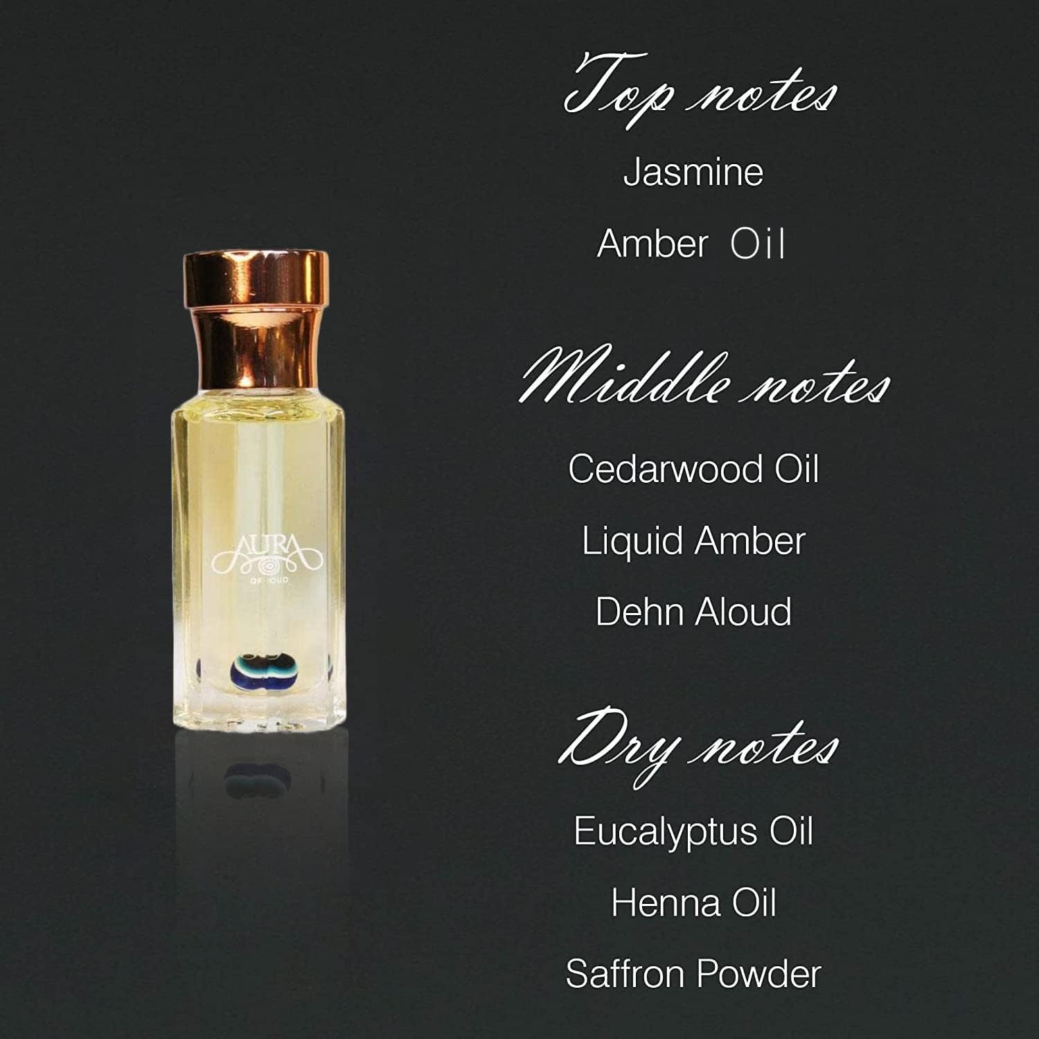 Hair Fragrance, Pure And Feminine Amira Scent, 100% Pure, Alcohol-Free Perfume For Women, Jasmine And Amber Oil Top Notes - Light Oud (Wood) Scent