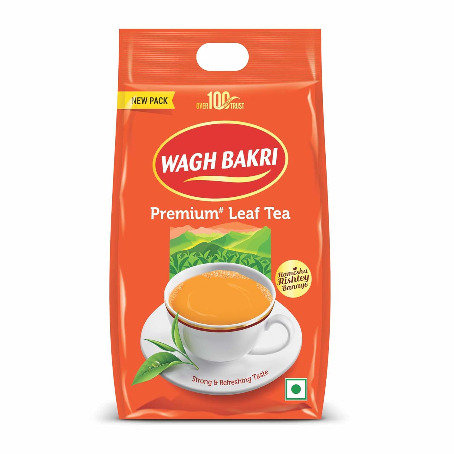 Wagh Bakri Premium Leaf Tea Poly Pack, 1Kg