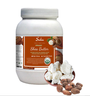 SULU ORGANICS USDA Certified Organic Expeller Pressed White Refined Shea Butter (2 LBS) : Beauty & Personal Care